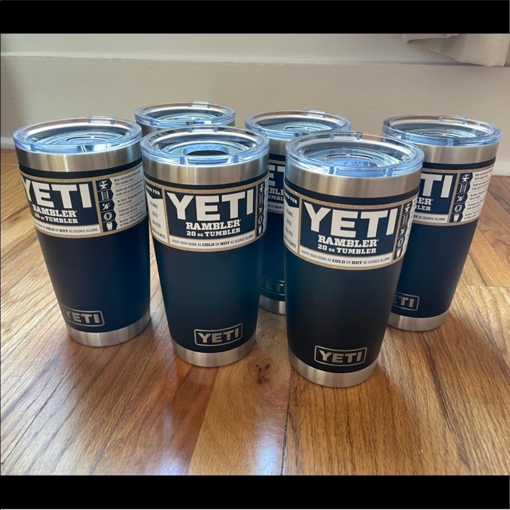 NWT YETI Black 20oz Tumblers - BUNDLE OF 6